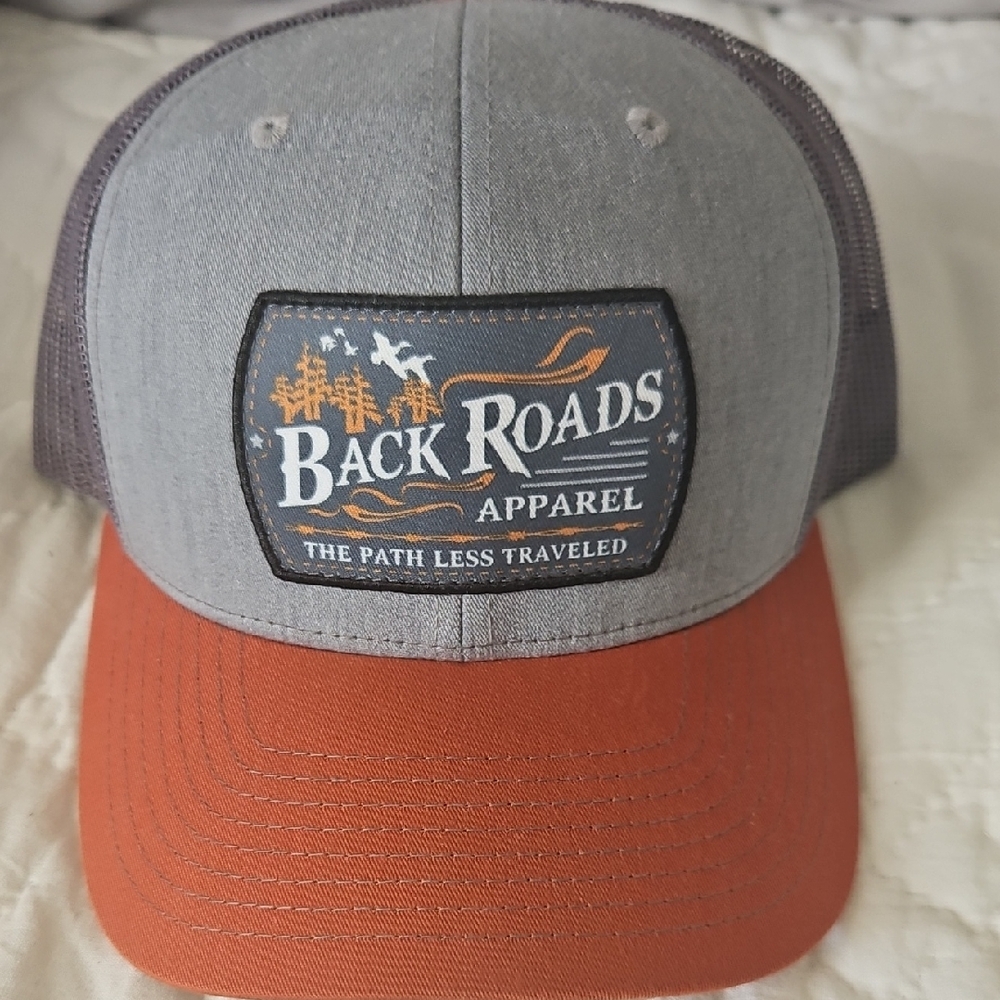 Back Roads Apparel Gray and Brown Trucker Hat